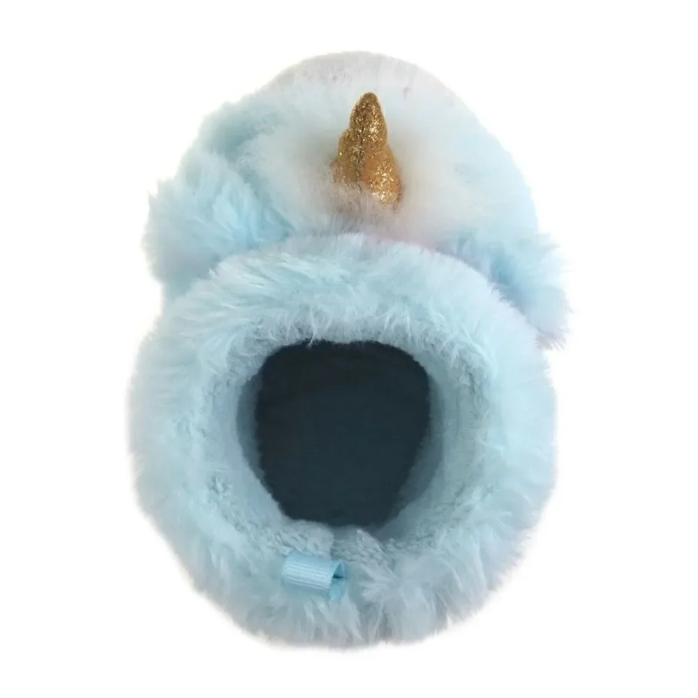 Baby Girls Fuzzy Unicorn Bootie Slipper Shoe Size 6